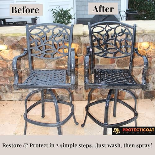 Miniatura 4 de Protecticoat Eliminador de oxidación y restaurador de plástico, revestimiento protector para metal, plástico, fibra de vidrio y pintura de una sola