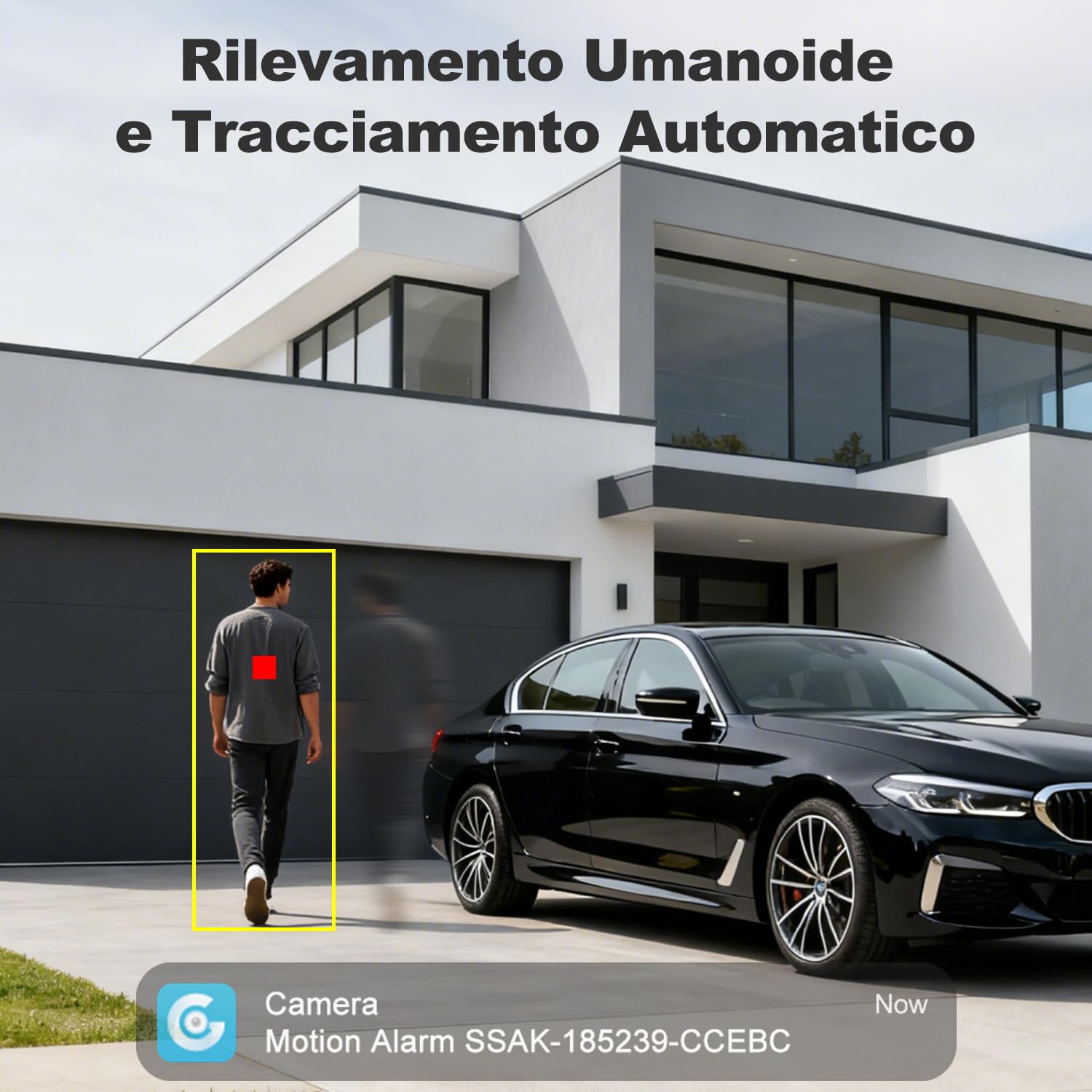 GENBOLT Telecamera Wi-Fi Esterno, Videocamera Sorveglianza a Doppia Lente | 2,4/5GHz, Rilevamento e Tracciamento di Persone, PTZ, Registrazione 24/7, Audio Bidirezionale, Visione Notturna a Colori,IP66