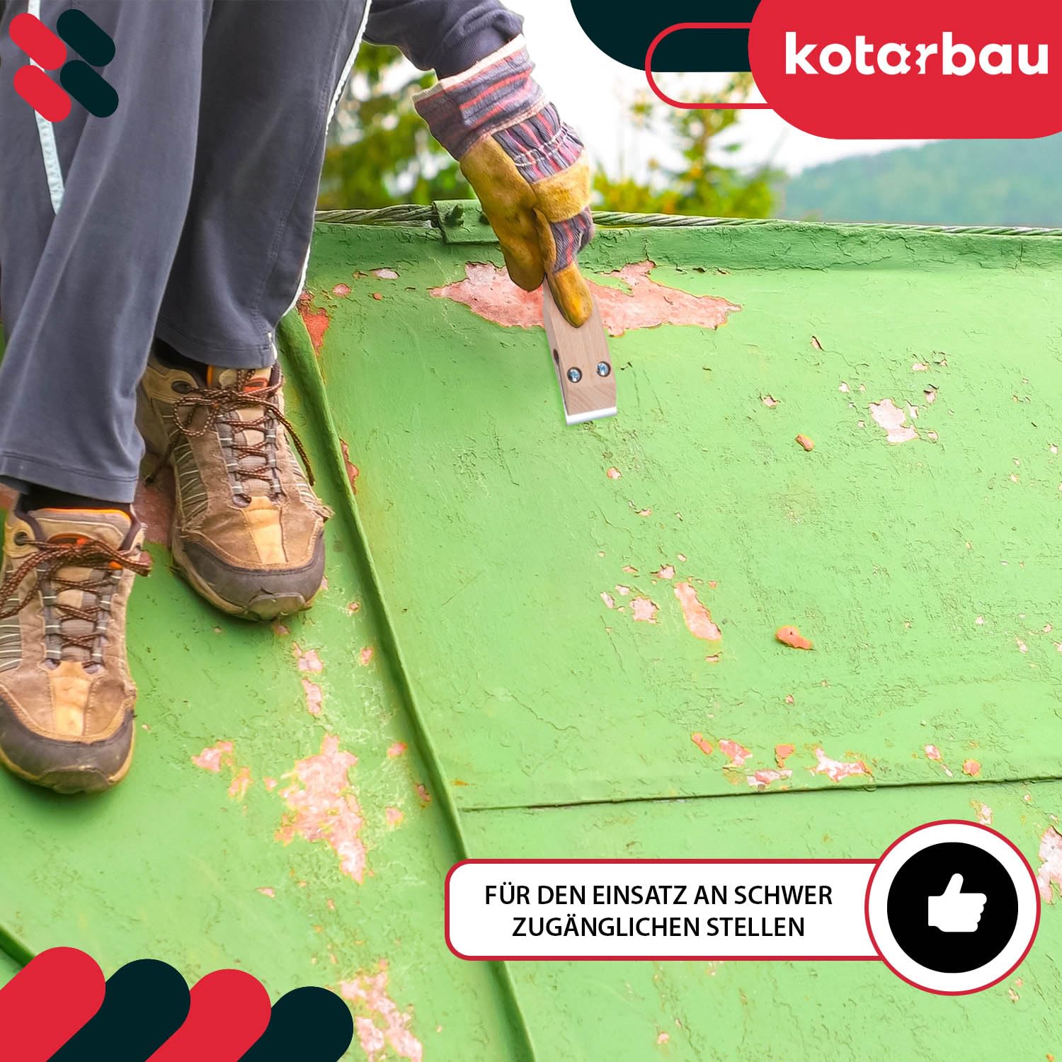 KOTARBAU Grattoir 40 mm avec Manche en Bois pour travaux de menuiserie décapage de Peinture (Lot de 2)