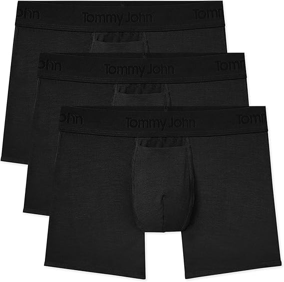 Tommy John Men's Trunk 4” Underwear, Second Skin Boxers with Supportive Contour Pouch, Soft, Breathable Stretch Fabric Boxers