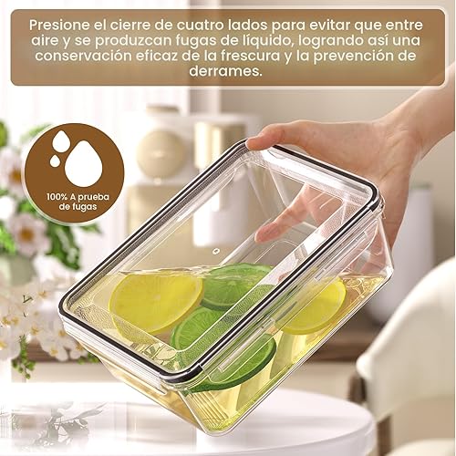 Miniatura 6 de 50 recipientes grandes de almacenamiento de alimentos con tapas herméticas (25 contenedores y 25 tapas), organización de cocina, preparación de