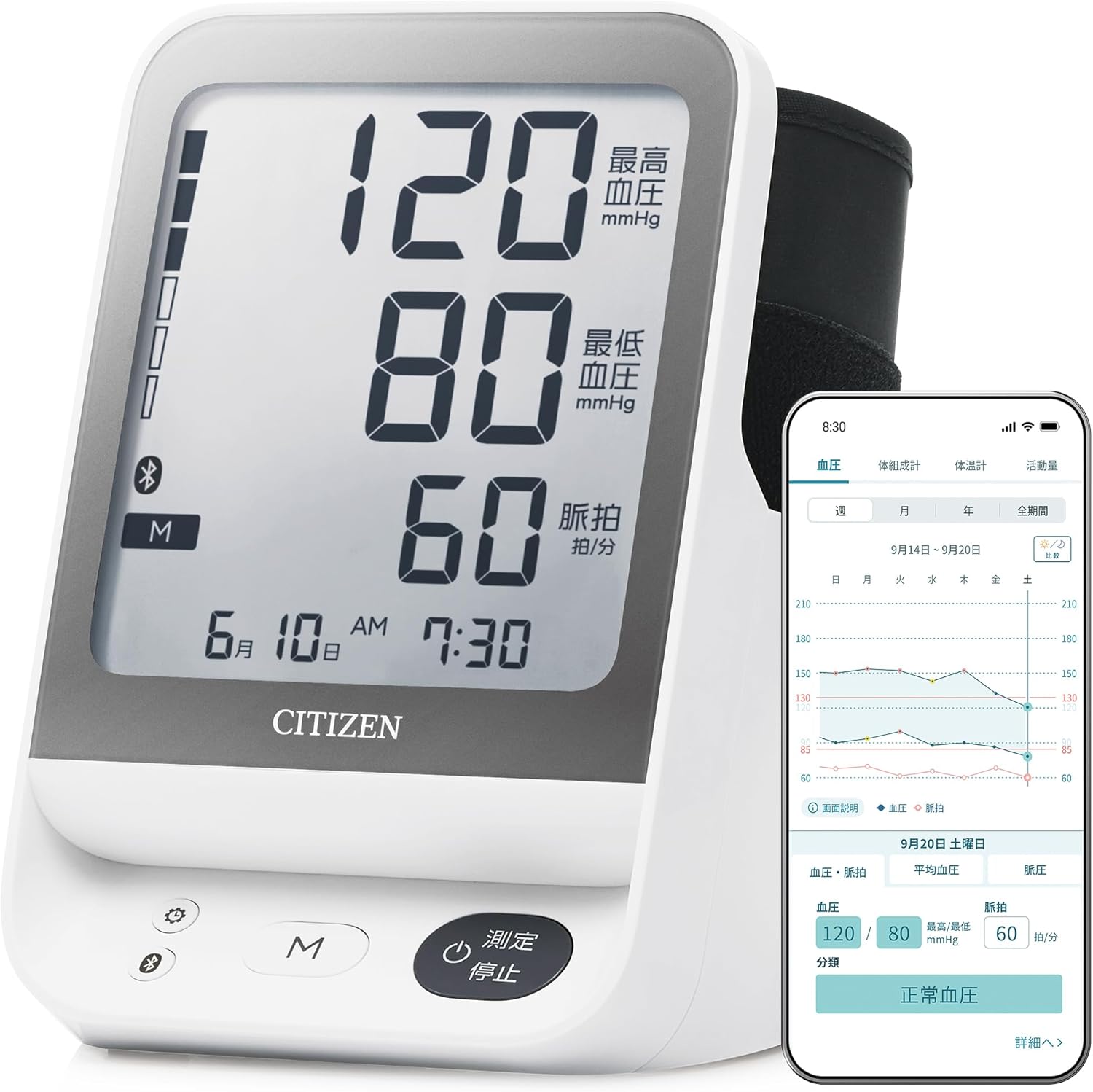 シチズン 上腕式血圧計 CHUHシリーズ CHUH9041C