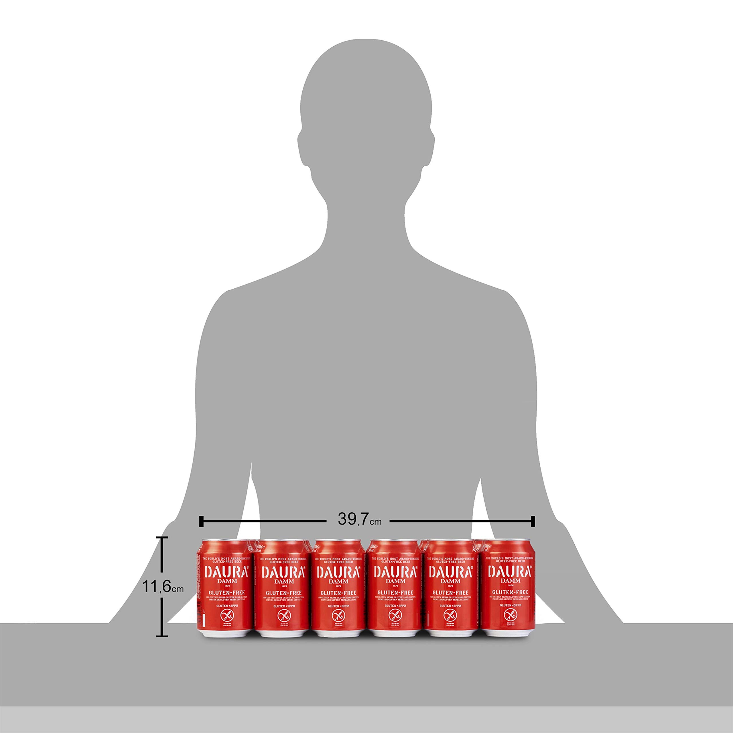 Daura | Cerveza Sin Gluten | Gluten Free | Celíacos | Pack 24 Latas 33 cl