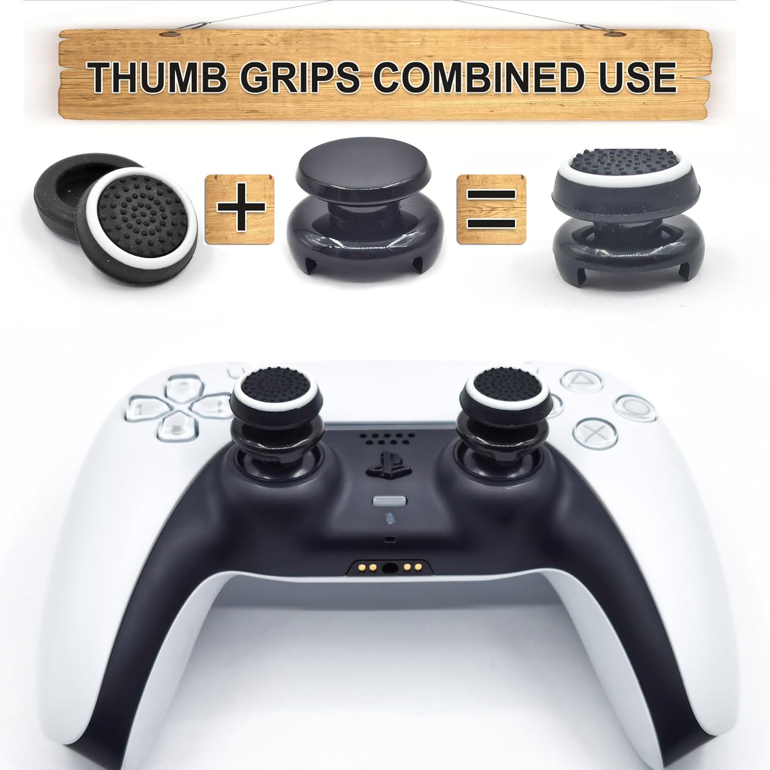 FPS Thumb Grips for PS5,for PS4 Thumb Grip Caps,Controller Assist/Precision Rings for PS5/4,Dedicated Storage Case,(FPS Thumb Grips,Stick Caps,Precision Rings)(030)