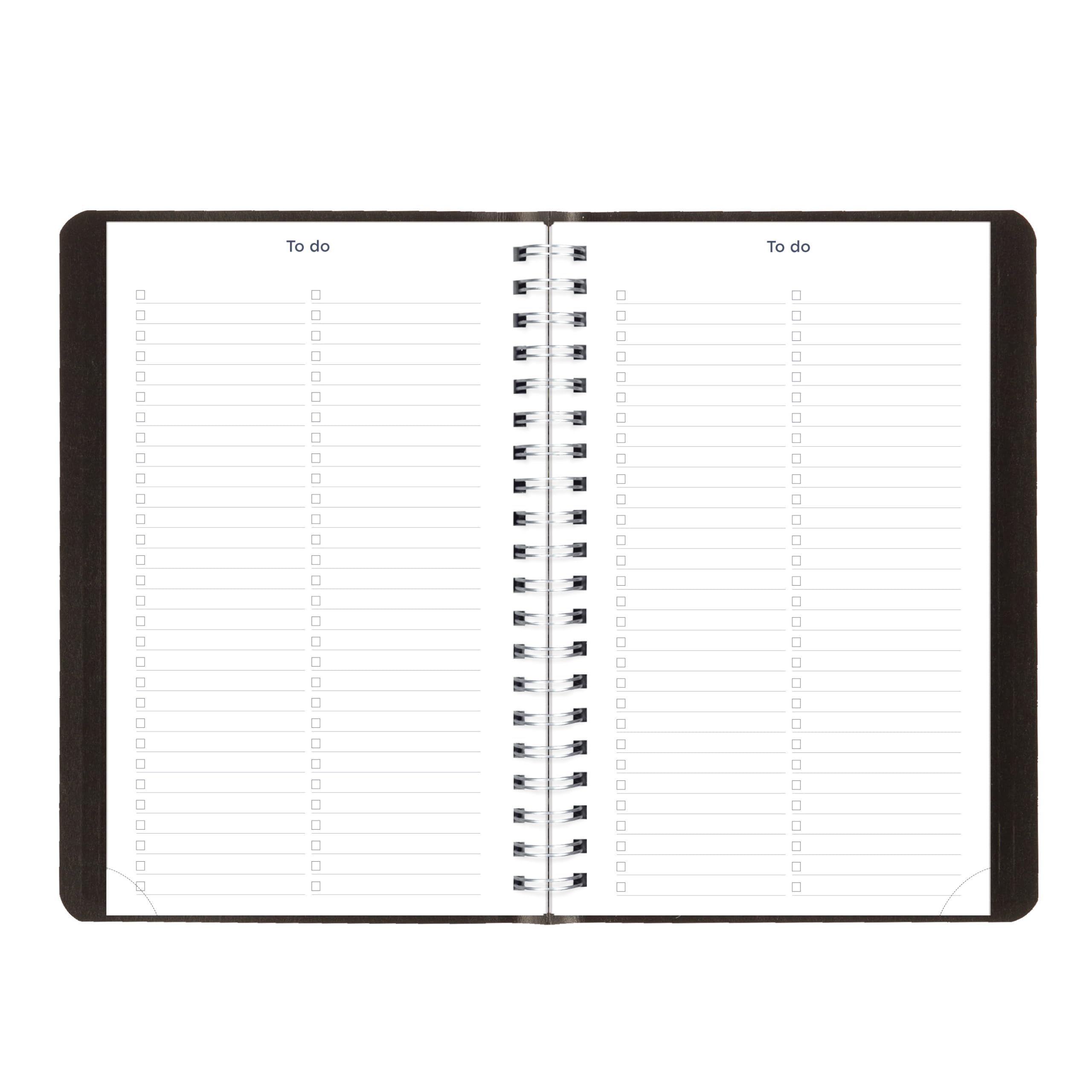 Blueline® Essential - Agenda académica diaria/mensual, agosto de 2026 a julio de 2027, encuadernación de doble alambre, cubierta Vicuana suave, 8 x 5 pulgadas, color negro (CA201.BLK)