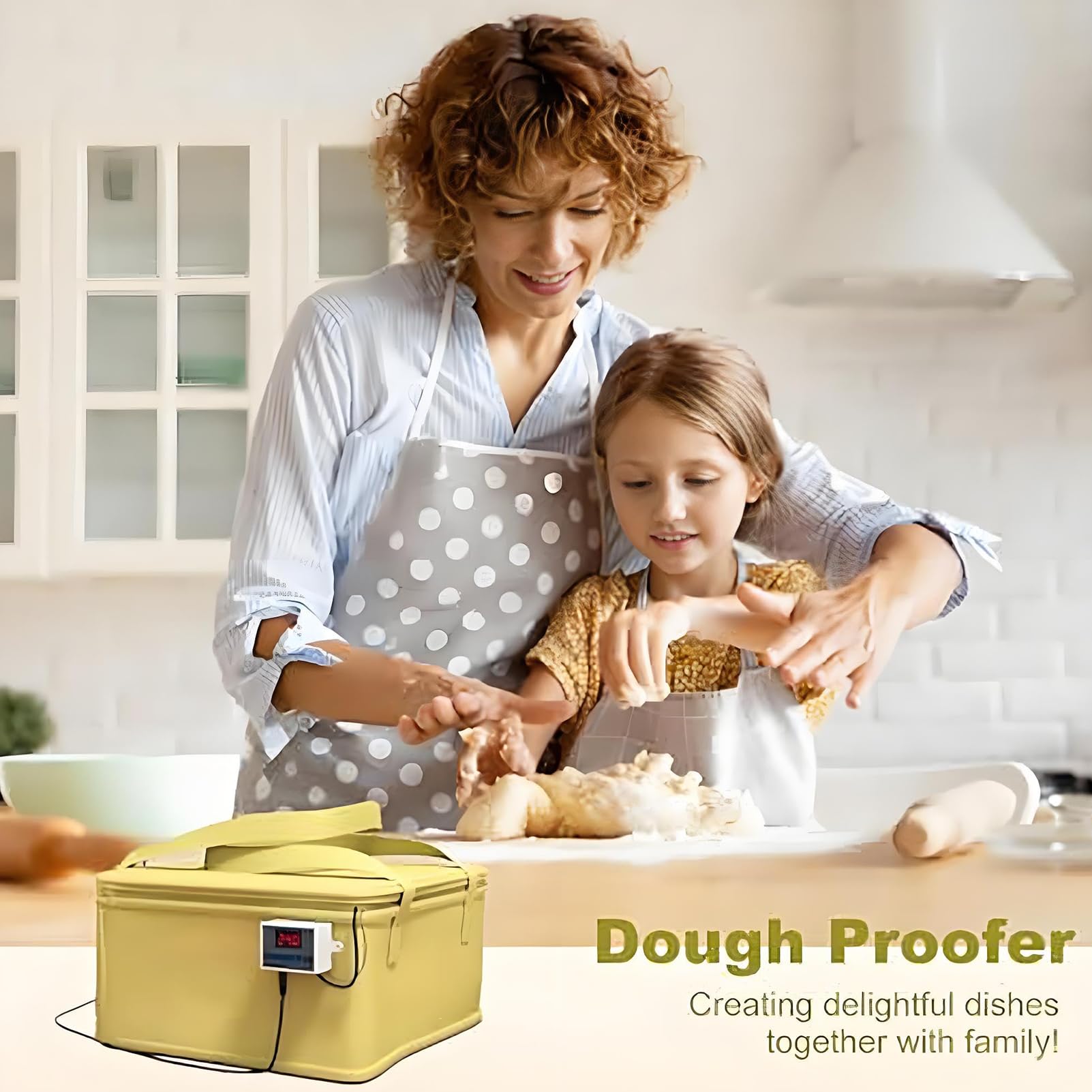 Kit per la lievitazione del pane con riscaldatore, controllo della temperatura e dei tempi, prova elettrica per pasta madre, pizza e yogurt, strumento perfetto per la preparazione del pane