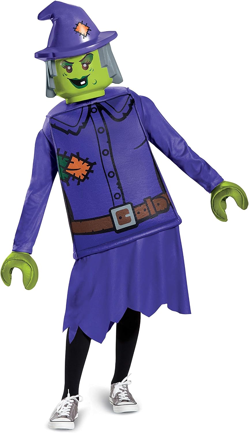 Disguise Lego Witch Classic Costume, Purple, Small (4-6X)