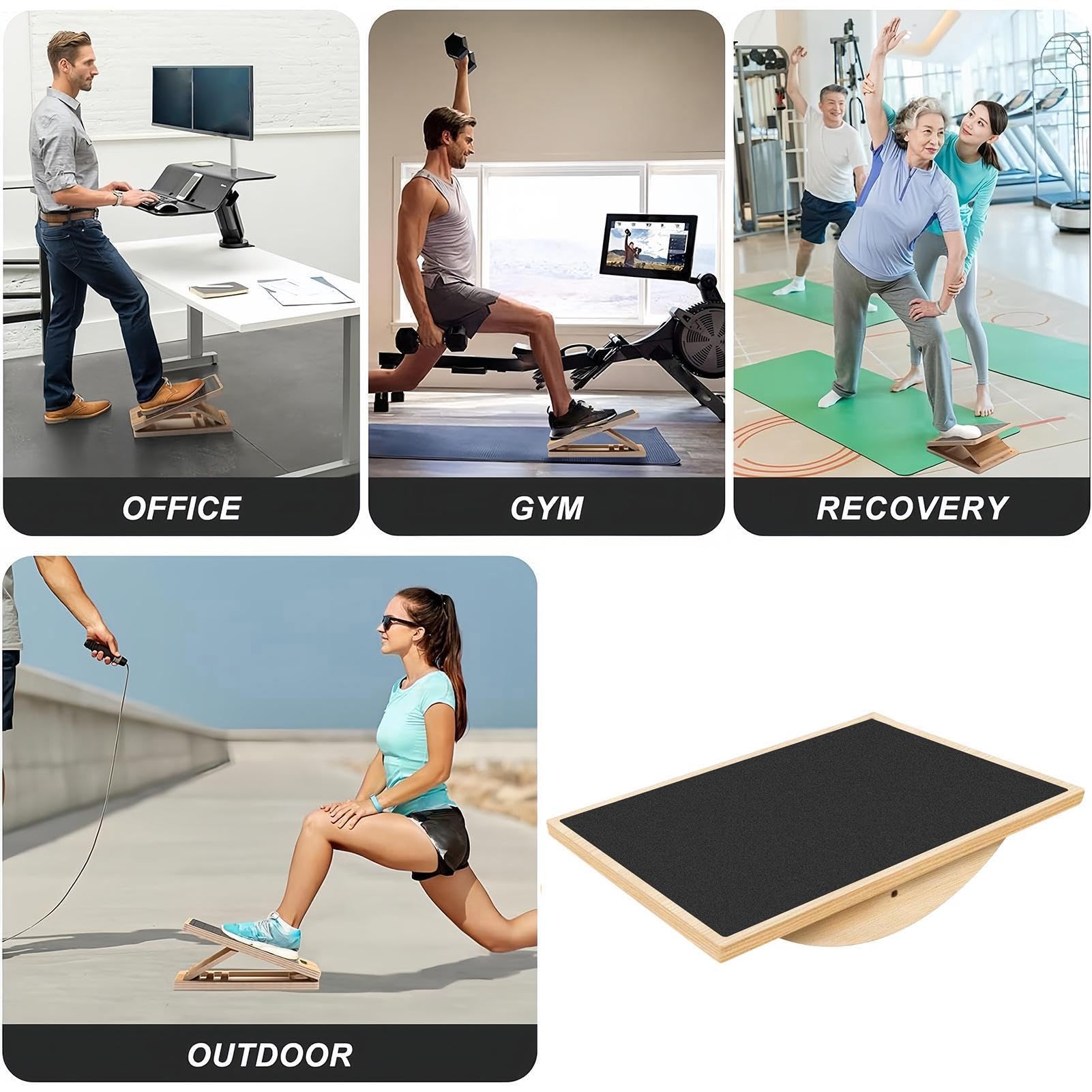 Tappetino per Equilibrio Attrezzatura Fitness Portatile Antigraffio | Tavola per Esercizi di Equilibrio per Palestra Casa Ufficio, Adatto a Donne Uomini Ragazzi Anziani