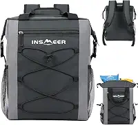 INSMEER Mochila Termica, 40 Latas Bolsa Térmica à prova de vazamentos Saco Refrigerador macio isolado para AcampamentoPraia Peito de Gelo para manter o frio quente por horas