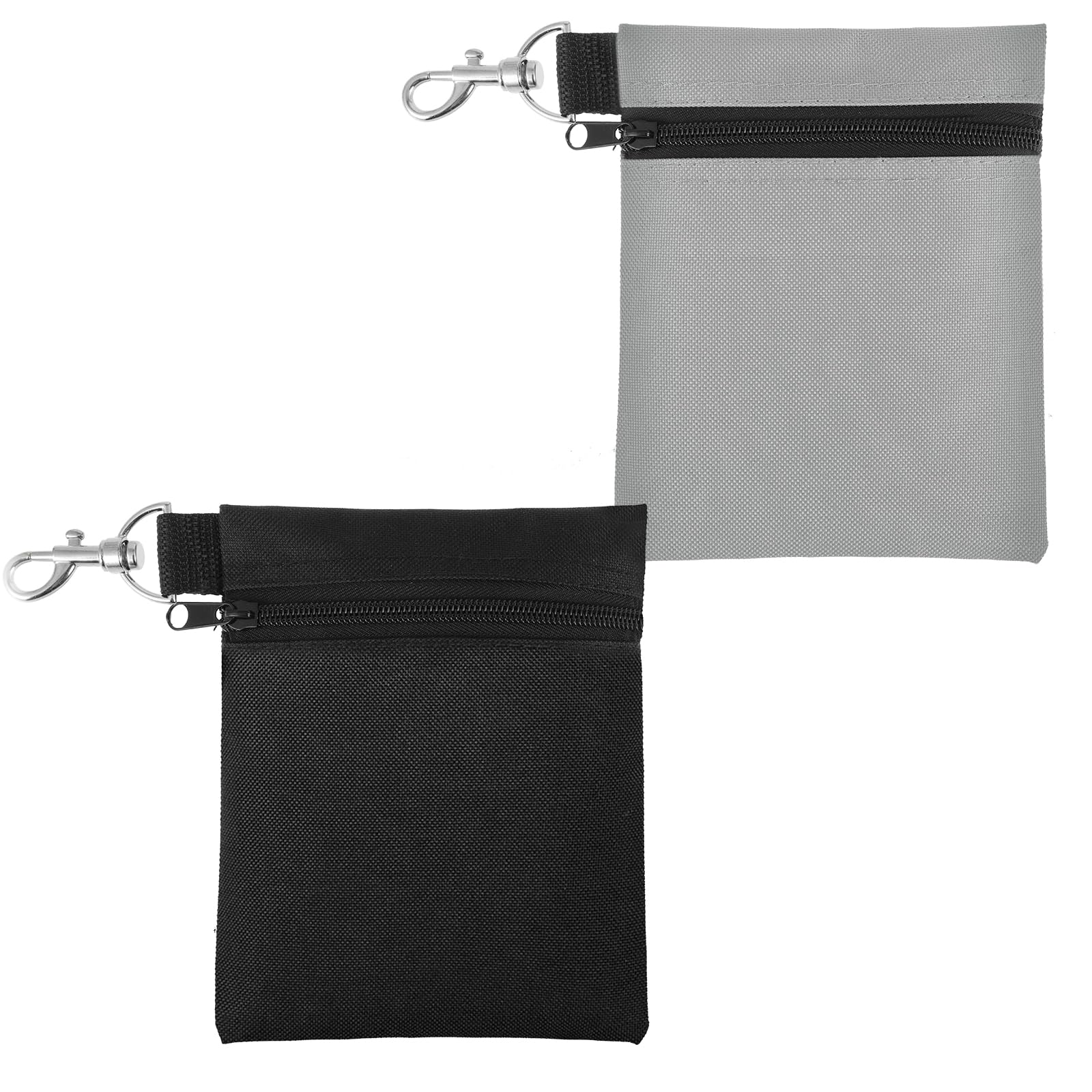 Golf Tee Bag 2Pack Golf Tee Pouch 5 5 X 6 7 Inch Zipper Claw Clip Golf Ball