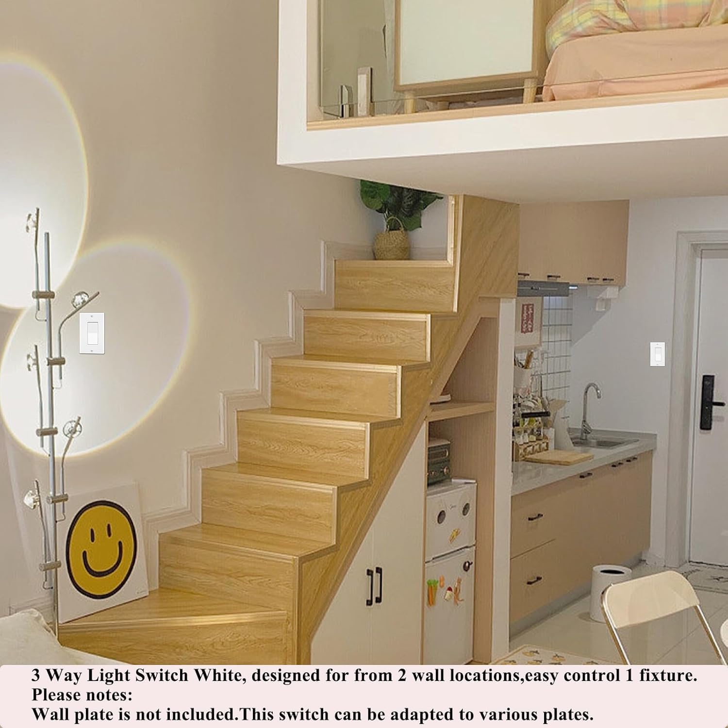 3 Way Switch White, Greencycle 40Pack Three Way/Single Pole Light Switch Rocker Switch 15A 120/277V, On/Off Rocker Paddle Interrupter, Residential/Commercial Grade,Home & Office,UL/CUL