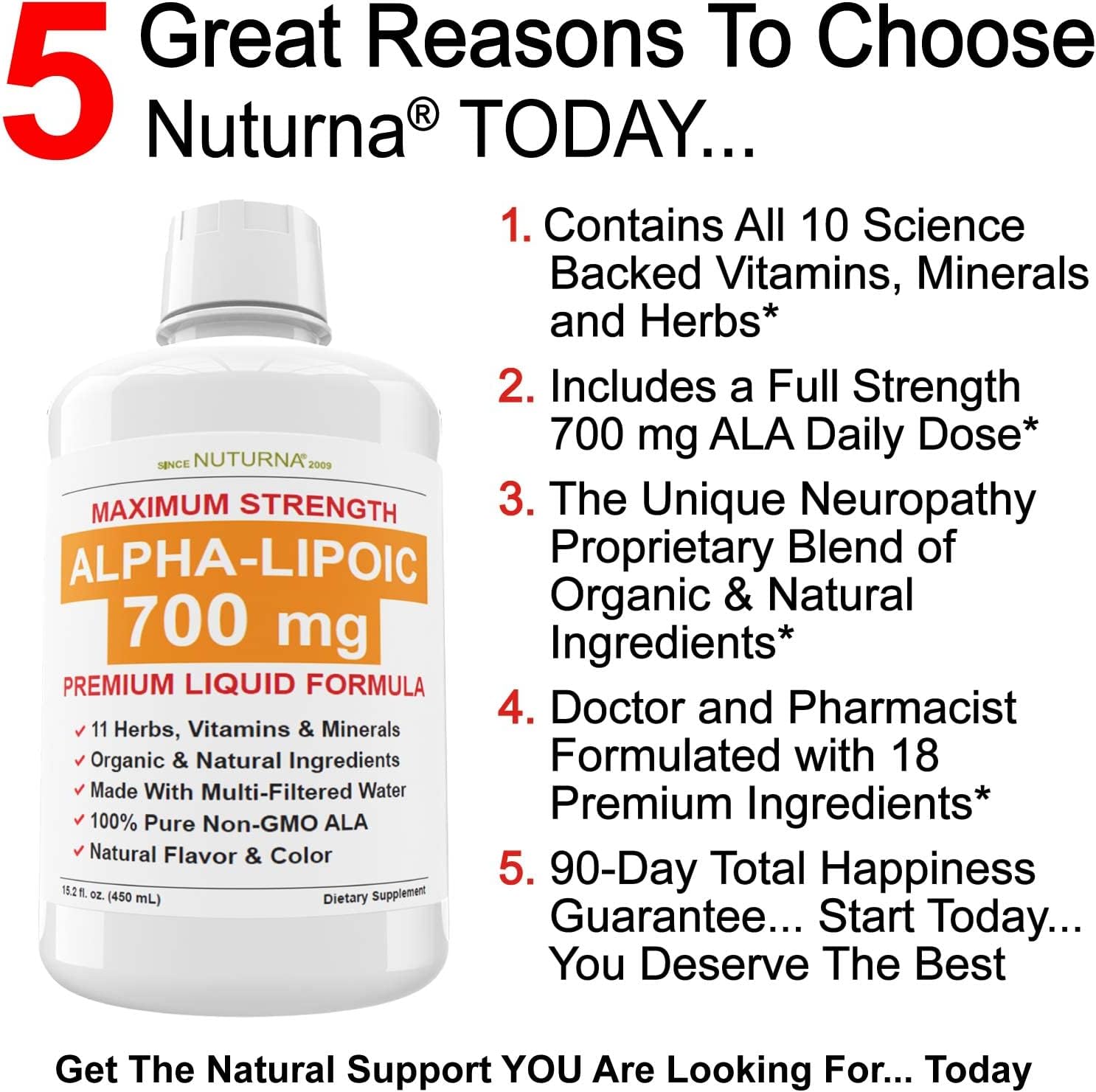 Neuropathy Sciatica Nerve Liquid Blend with 700 mg Alpha Lipoic Acid - Benfotiamine, Peripheral Neuropathy, Sciatic Back Feet Hand Legs Toe - Best Maximum Strength Natural Renew Blend 16 oz