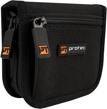 Pro Tec A212ZIP Triple Tuba Mouthpiece Pouch مع إغلاق سحاب