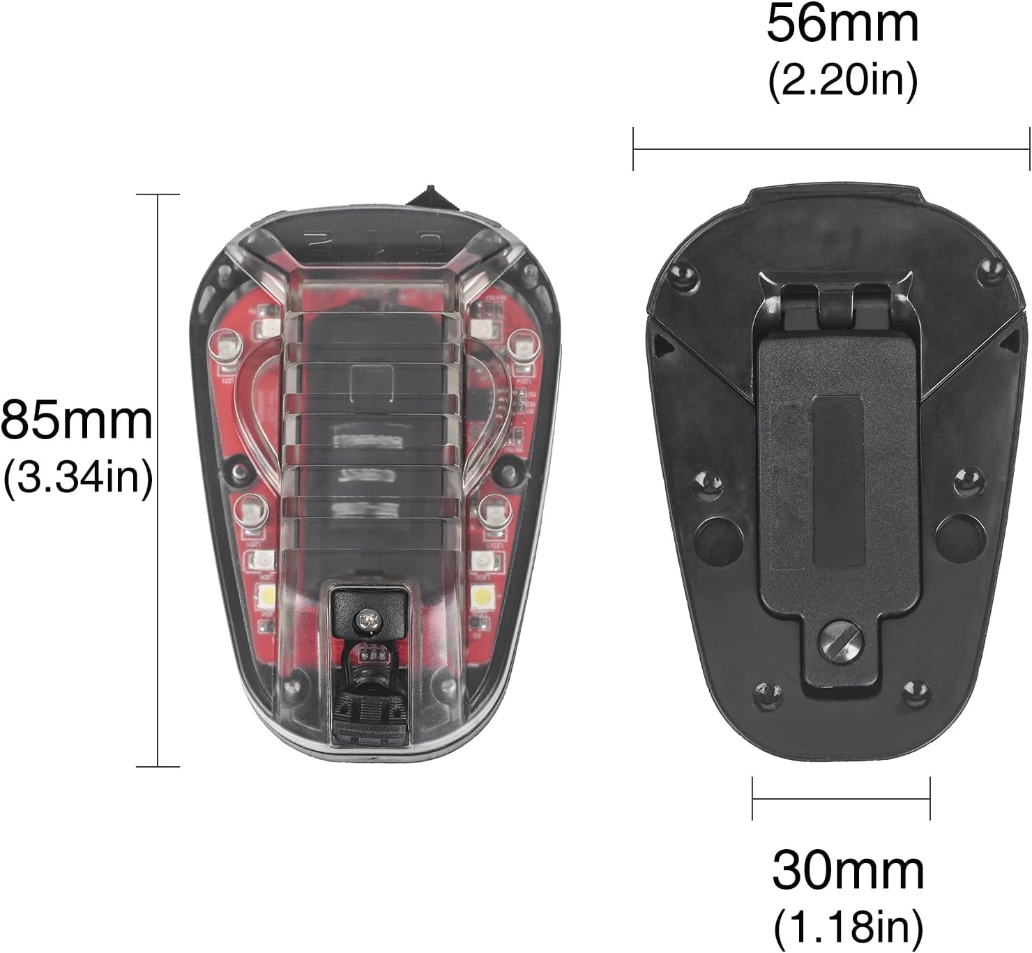 NOBUHIRO Tactical Helmet Signal Light Optional 4 Modes with Visible LED + IR Constant-on/Strobe, Waterproof Ladybird Survival Identification Lamp for Outdoor Sports