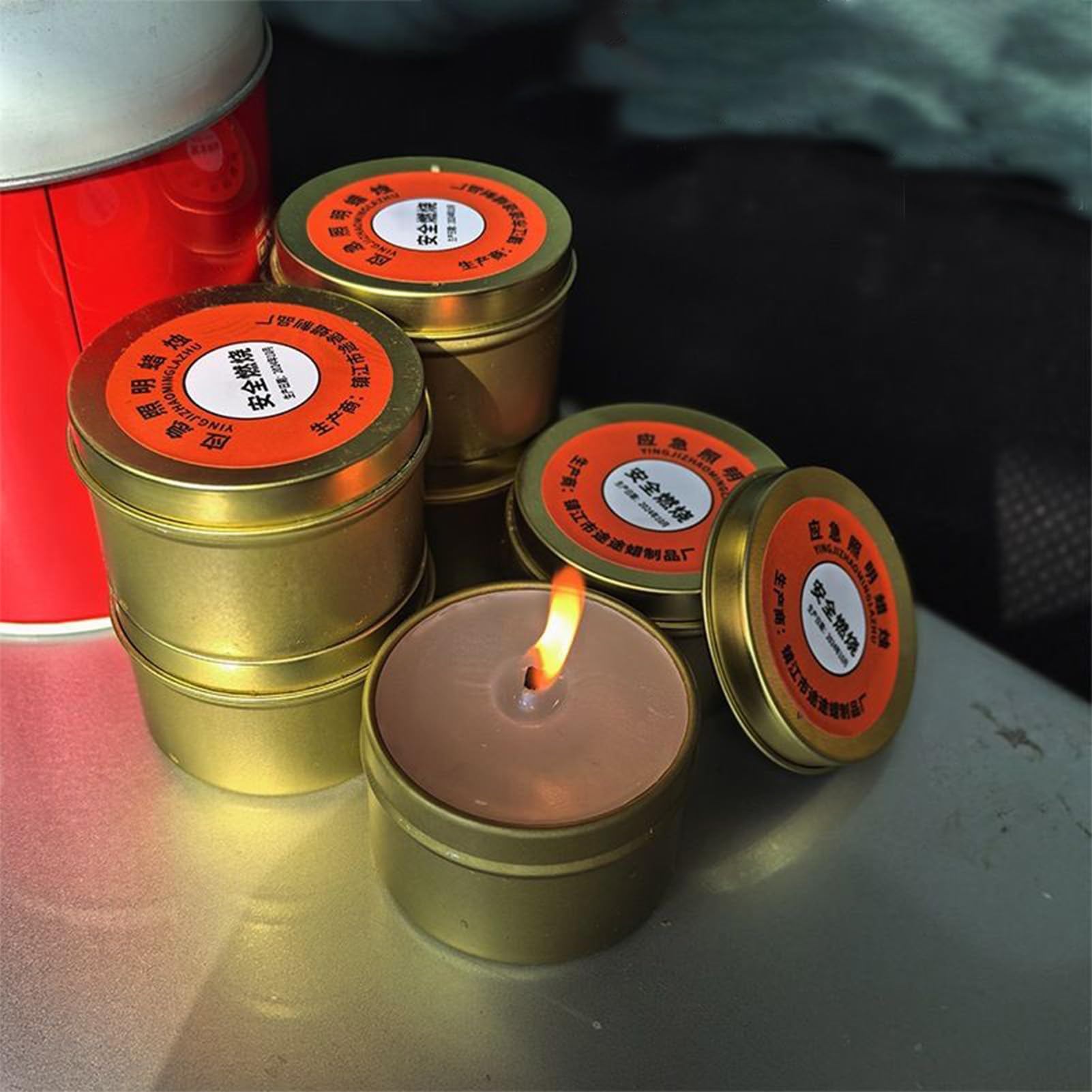 Velas de supervivencia de larga duración para interiores, velas de corte de energía, juego de 10 dispositivos de iluminación sin olor para camping, picnic, suministros de supervivencia salvaje