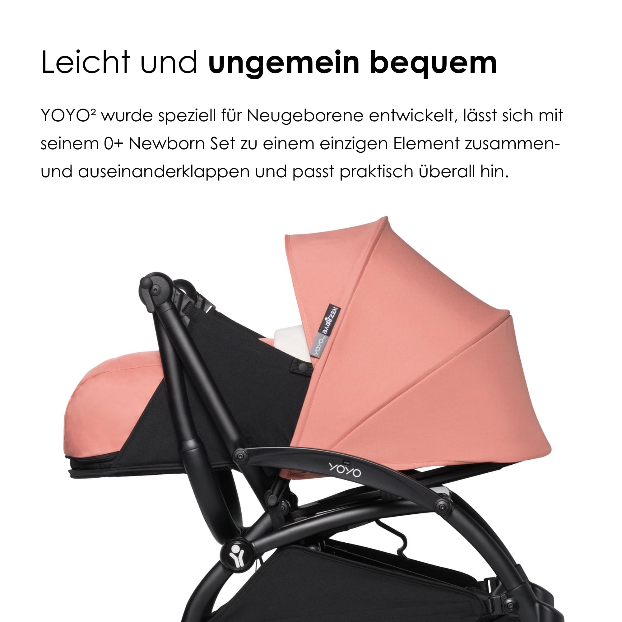 BABYZEN YOYO2 Kompletter Kinderwagen 0+ bis 22 kg, Ginger/Black