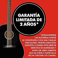 Vista 6 de Fender CD-60S Dreadnought - Guitarra acústica con 2 años de garantía, color negro