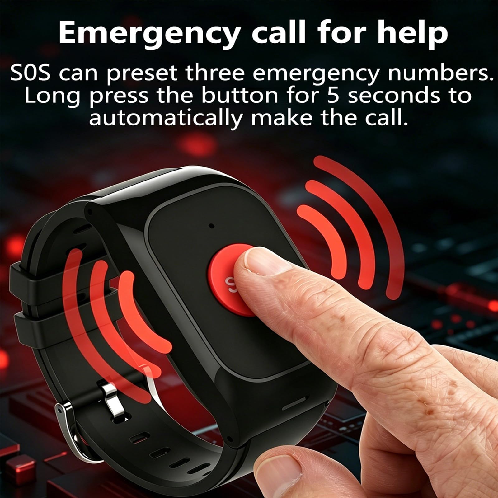 Montre Intelligente pour Seniors Agee Personnes Âgées, Vibration Et Signal Sonore Double Alerte pour Les Seniors. Configuration pour 15 Personnes Screen