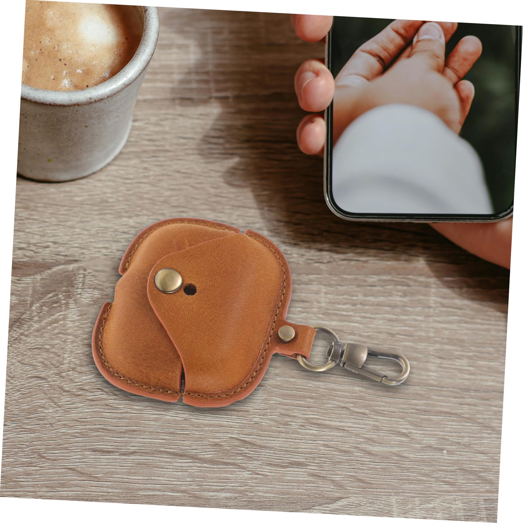 OSALADI 2piezas Funda De Cuero para Auriculares Inalámbricos Protección Elegante y Duradera Compatible para Actividades Al Aire Marrón