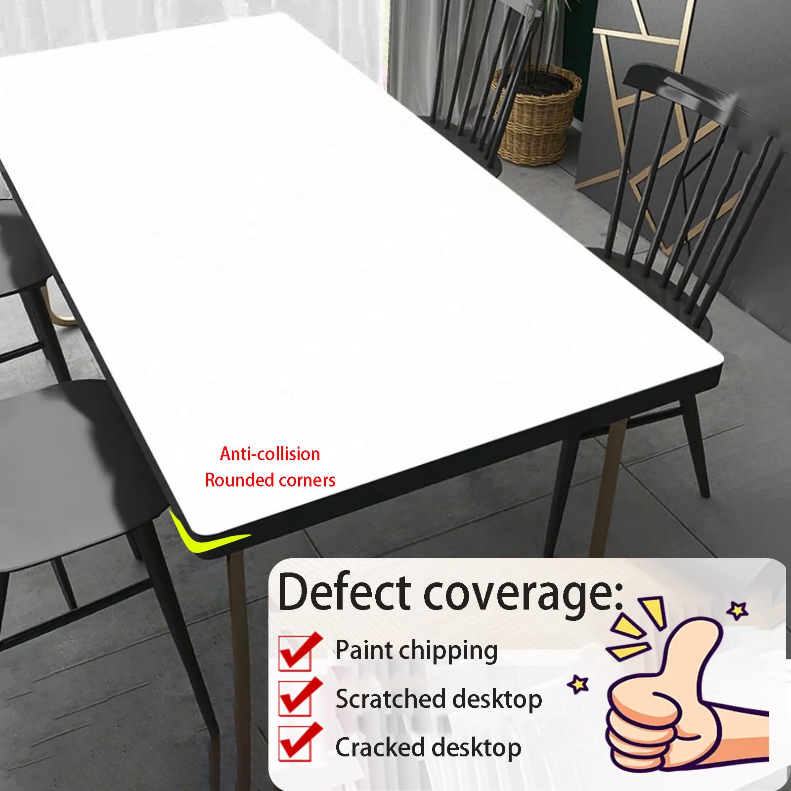 Biały pokrowiec na stół, obrus, 2 mm, plastikowy ochraniacz na stoły w jadalni, 140 x 200 cm, PCW, ochraniacz na biurko, mata do kuchni, spotkania, biura, ochraniacze na biurko