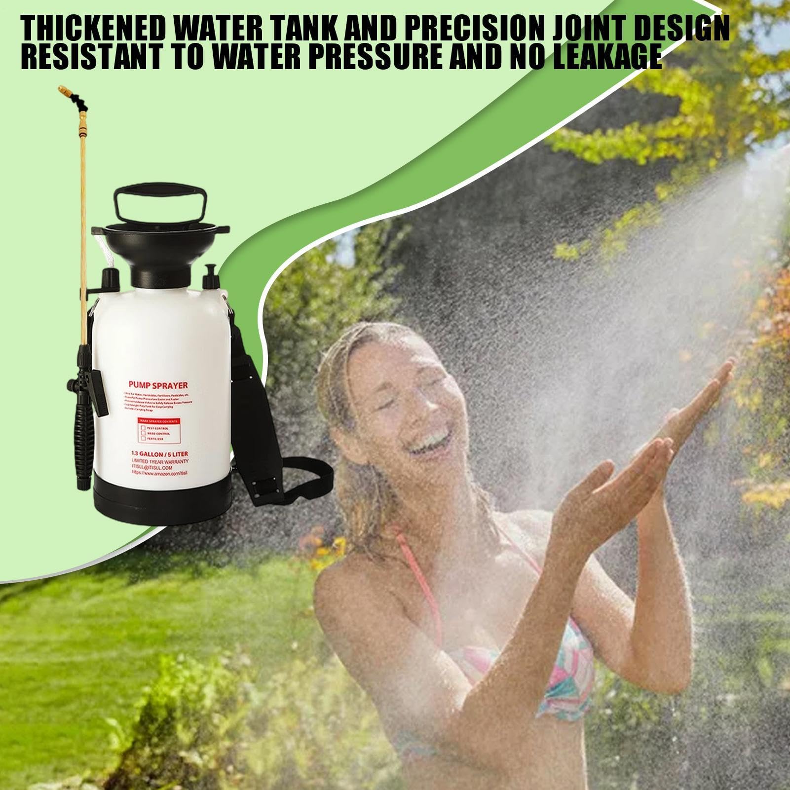 Spruzzatore da Giardino Attrezzatura Manuale per Innaffiamento Giardino | Erogatore Portatile a Pressione per Giardinieri Agricoltori Addetti alle Pulizie Manutenzione Giardino Detergenza