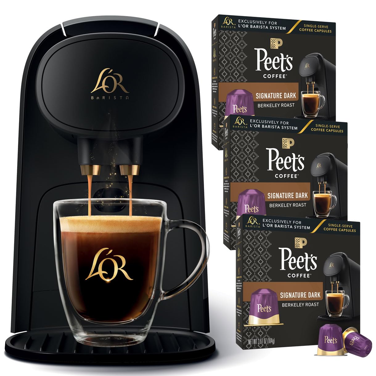 L'OR Barista System Coffee and Espresso Machine with 30