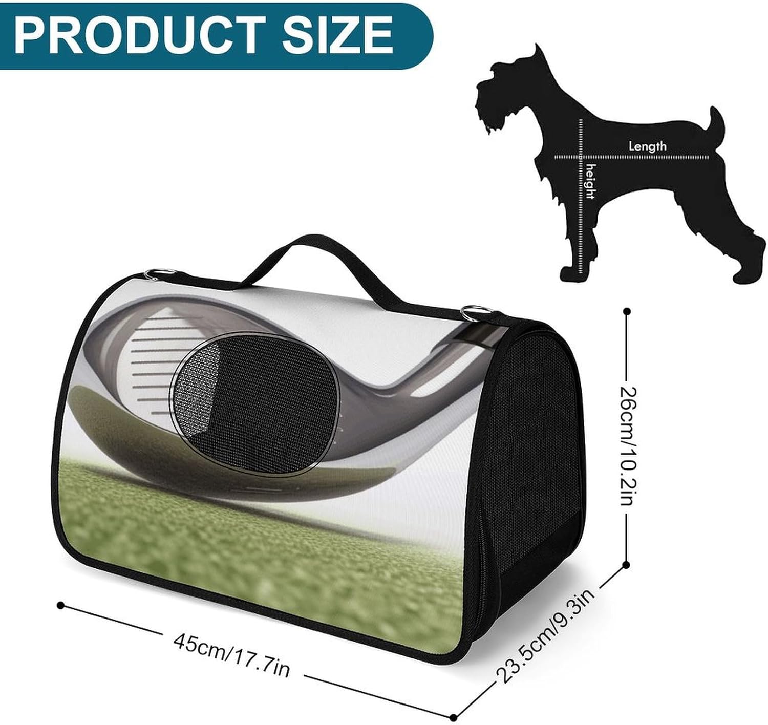 Pet Handbags, Golf Club Printed Pet Handbags,folding Pet Bags,new Pet Handbags,universal Pet Handbags, 45X26X23.5cm