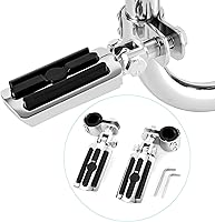 Vista 15 de Estriberas para motocicleta y autopista, compatible con Harley Road King Street Glide, Honda, Suzuki, Yamaha con protector de motor de 1 pulgada