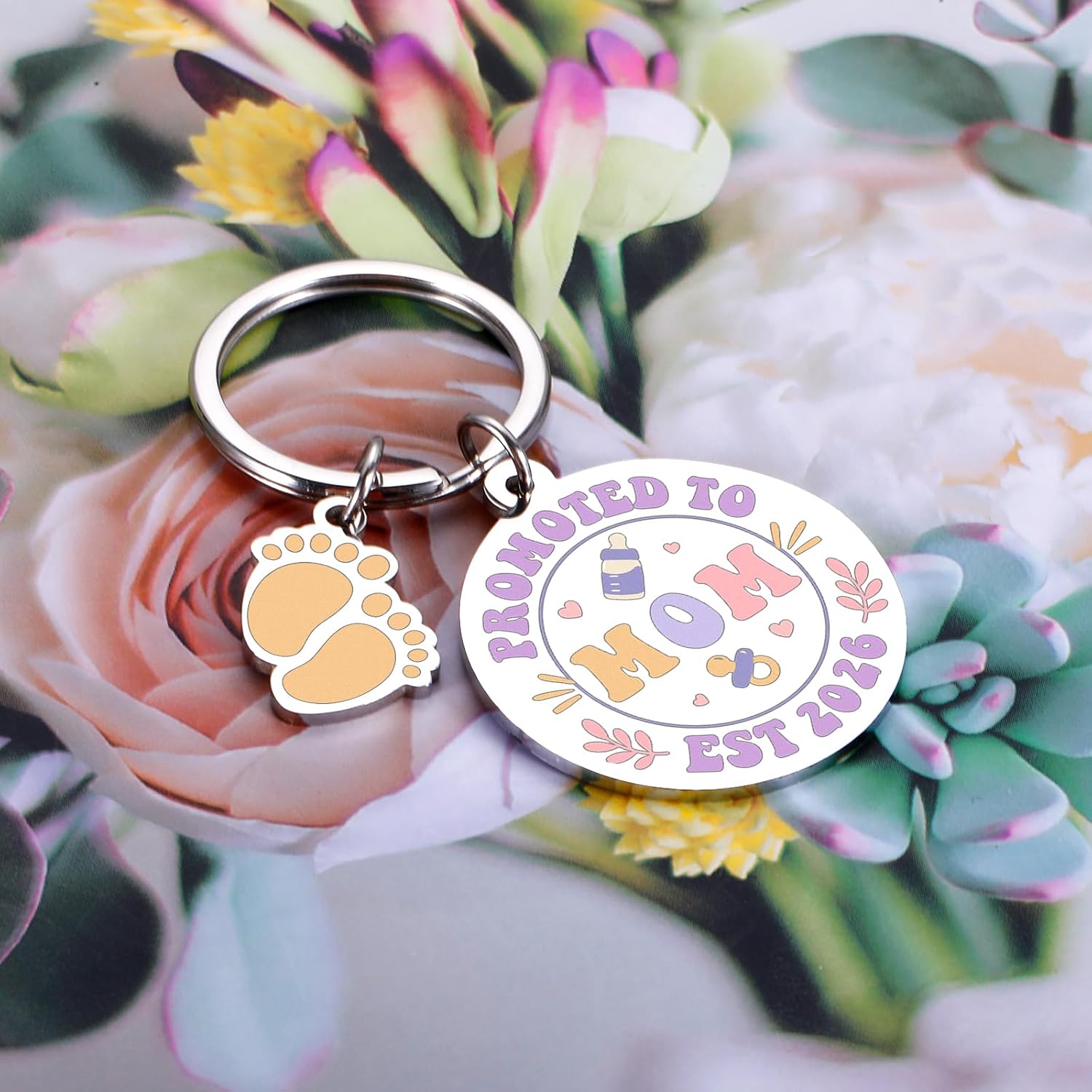 New Mom Gifts for Women, Pregnancy Gifts for Expecting Mom, Pregnancy Gift for First Time Moms, New Parents Gift for Moms from Husband, Congrats on Pregnant Keychain Present for Wife Friend Sister