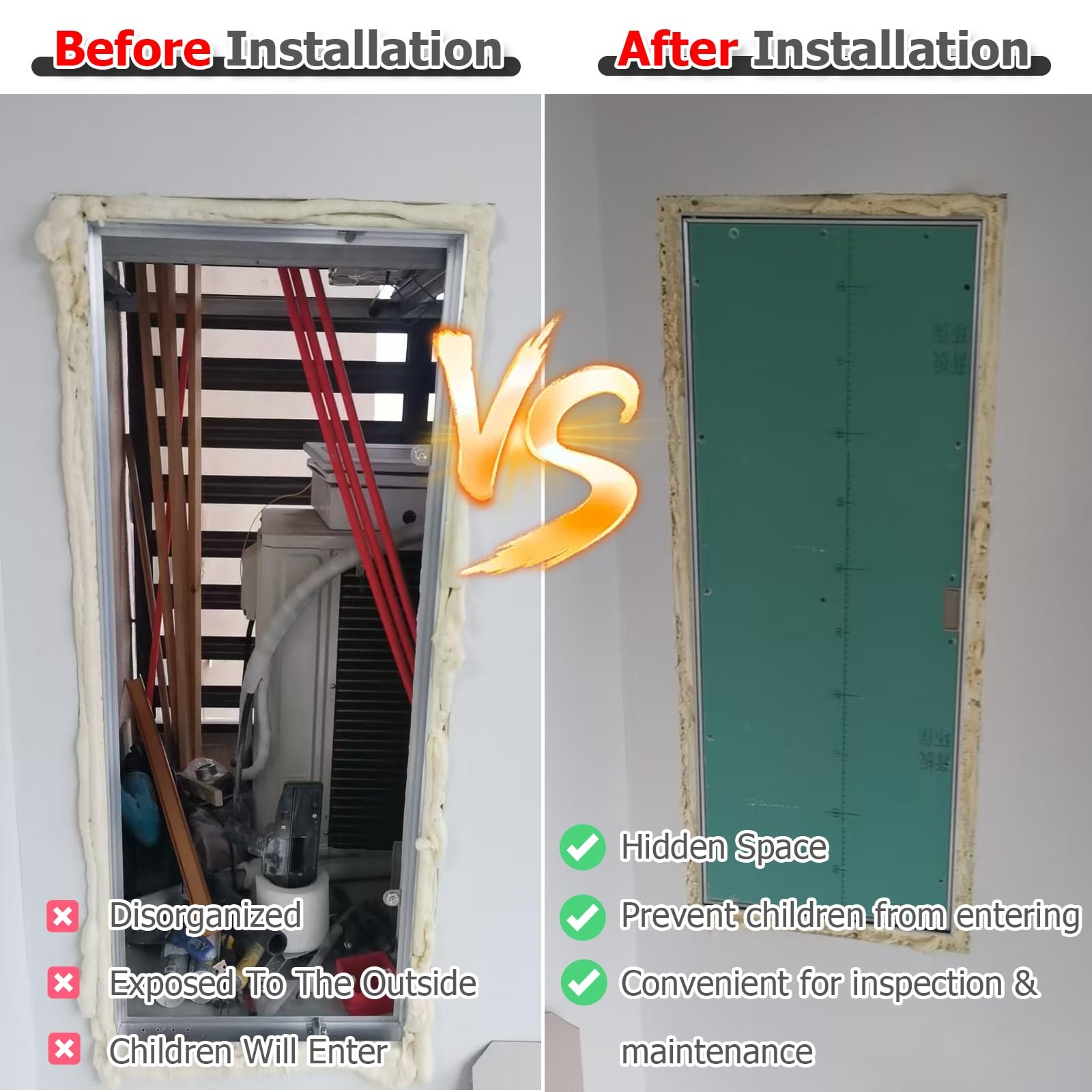 Revisionsklappe Für Trockenbau – Alurahmen, Gipskarton, 300x300mm, Abschließbar