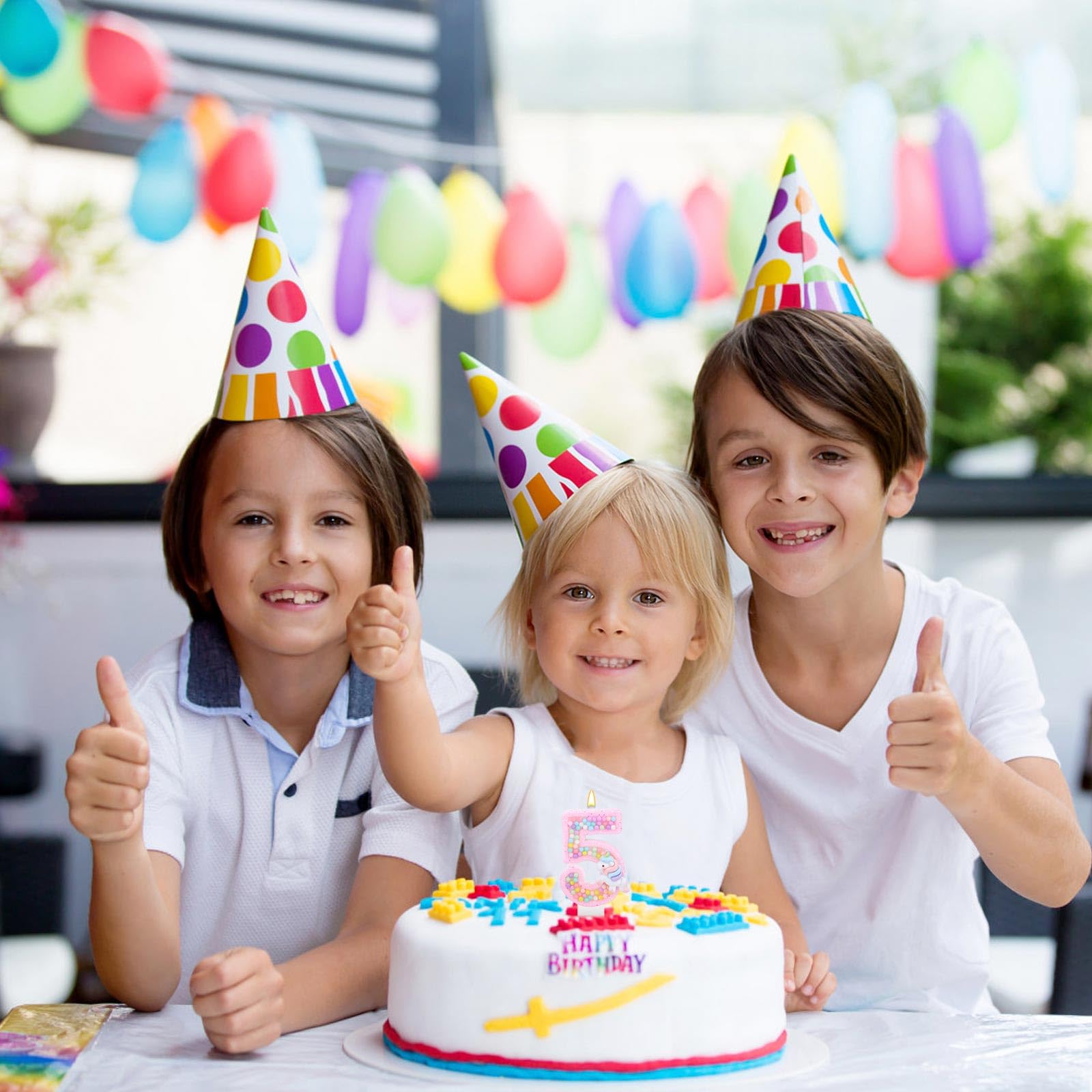Décoration De Gâteau Licorne Numéro 4 - Bougie D'Anniversaire à Thème Licorne Pour Filles, Fête Dessin Animé