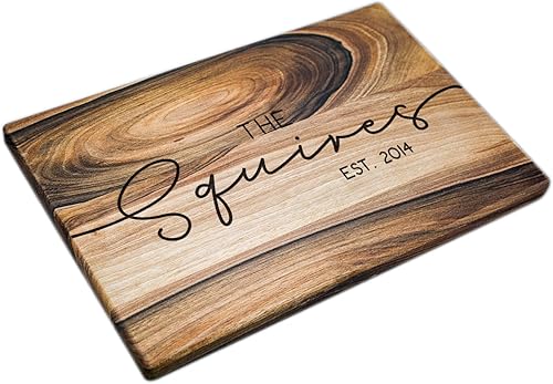 Personalized Cutting Board - Personalized Wood Cutting Board – Custom Engraving with Family Name – Keepsake Gift for Parents, Christmas,
