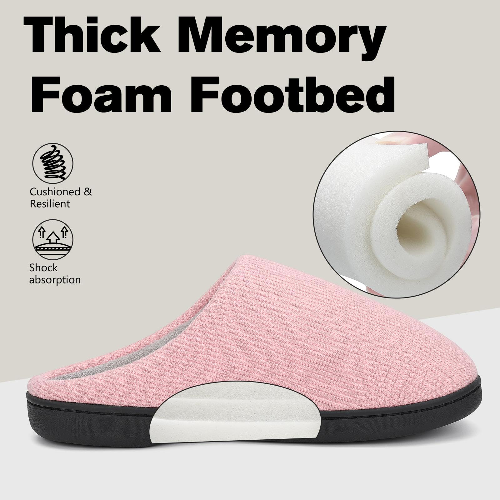 Mishansha Unisex Pantofole Donna Uomo Memory Foam Caldo Comode Antiscivolo Inverno Home Scarpe