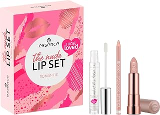 essence cosmetics The Nude Lip Set Romantic Makeup Gift Set for Women, Lipstick, Ac…