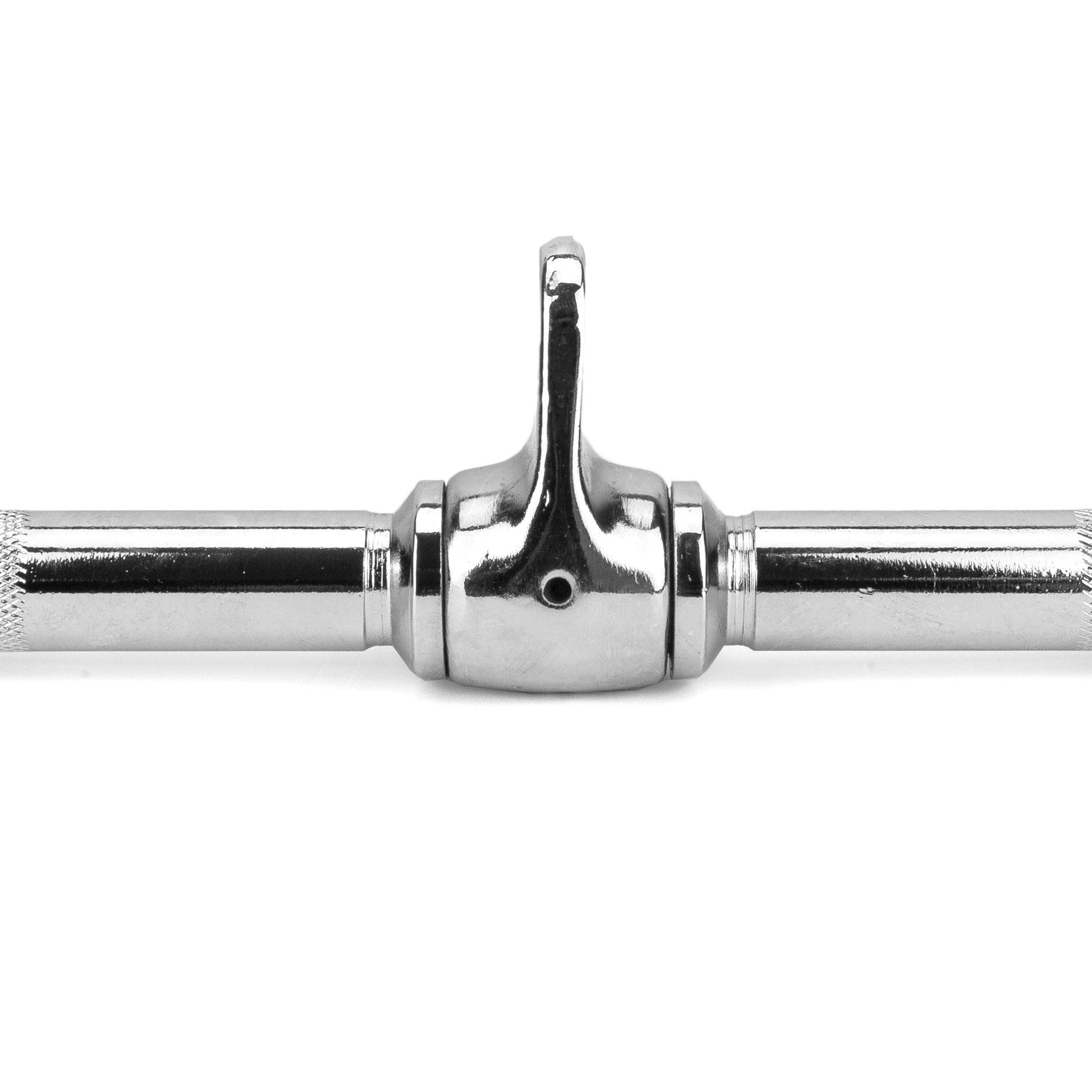 C.P. Sports Bizeps Trizeps Stange | 50 cm Stahl Griff gerade | Latzugstange kurz/Zugstange für Kabelzug, Seilzug – Trainingsstange für Krafttraining, Fitness, Home Gym