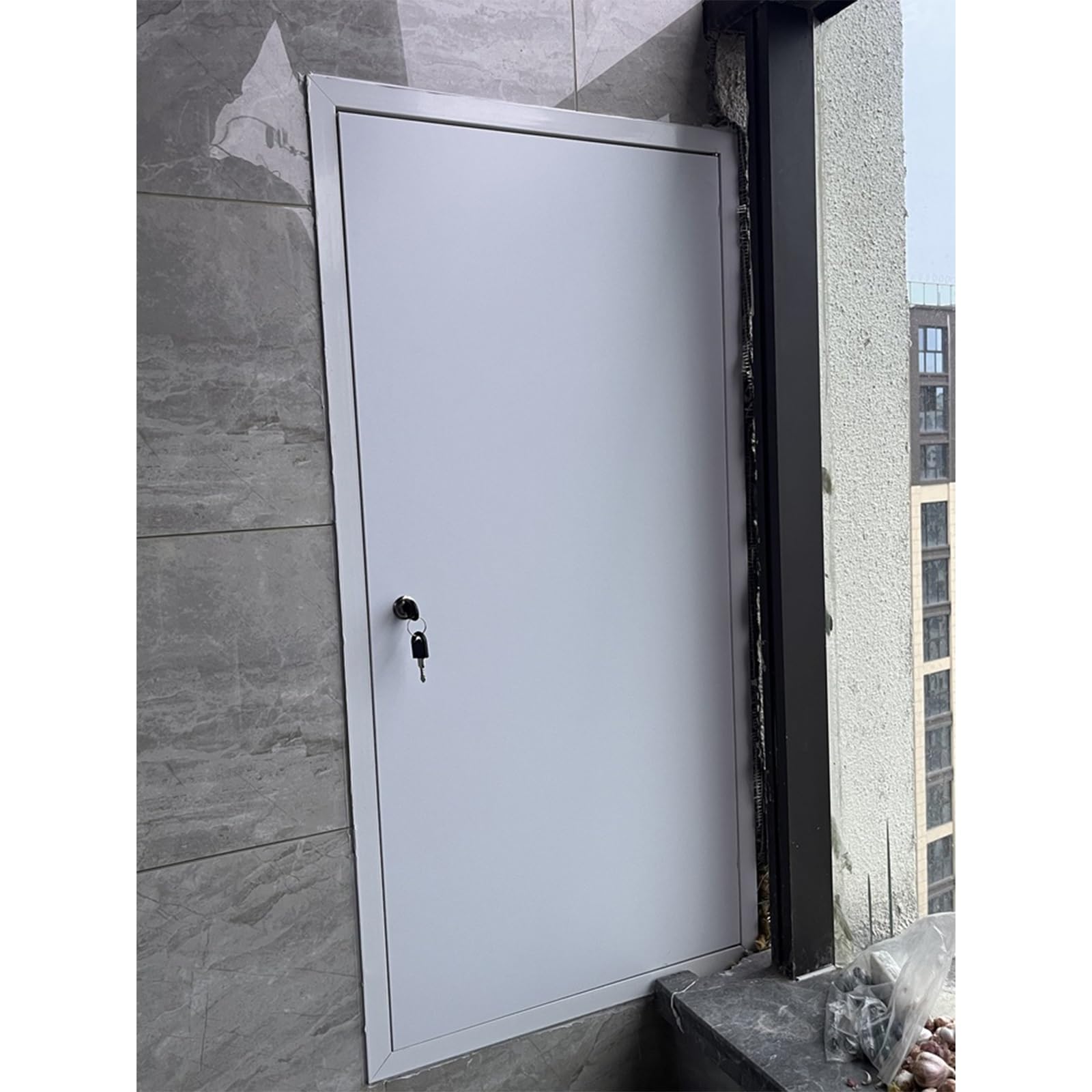 Trappe de visite 90x100 porte d'inspection verrouillable blanche