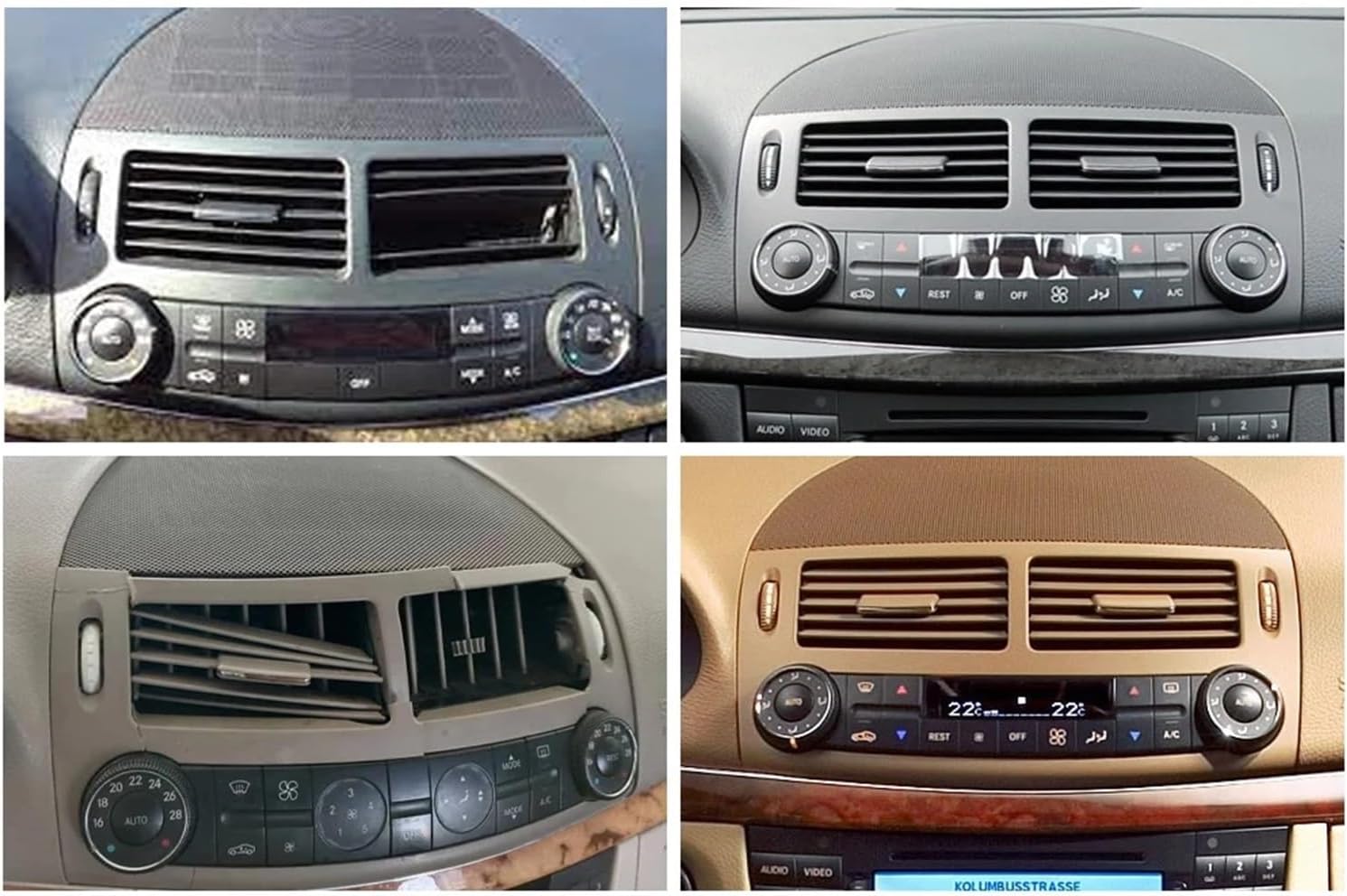 Front Dashboard Air Conditioning Vent Grille Cover Panel Fit For Benz E Class W211 2003-2008 E200 E230 E260 E280 E300(Yellow Right)