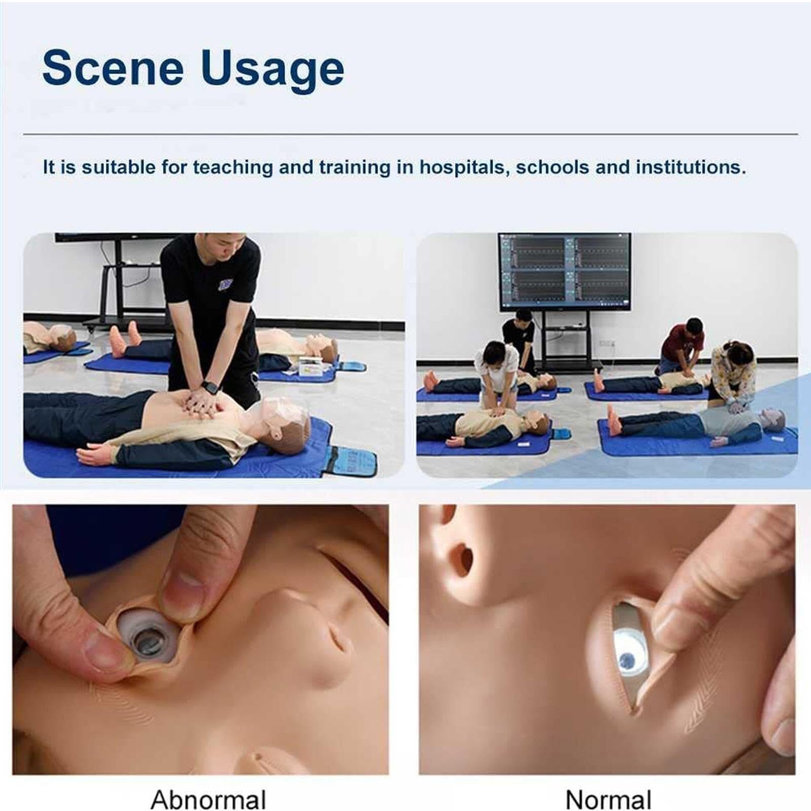 Kit de formation factice de mannequin de RCP, kit de mannequin de formation for adultes complet, modèle de formation à la compression thoracique, mannequin de réanimation de premiers secours for salle
