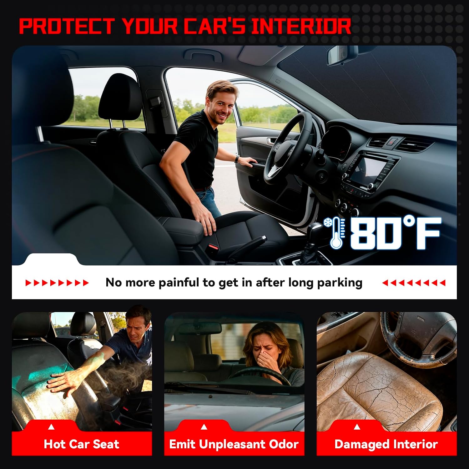 Windshield Sun Shade Custom Fit for Toyota Tundra 2022-2026, Foldable Thick Window Sunshade Block Heat 99% UV Rays Sun Visor Keep Cooler Car Accessories