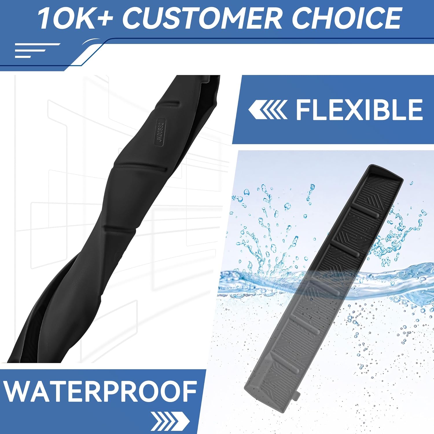 Interior Silicone Liner Insert Custom Fit for Tacoma 2024 2025, Silicone Organizer Tray for Tacoma Gen 4th Double Cab only - Fully Covered - for Tacoma Accessories. (Black)