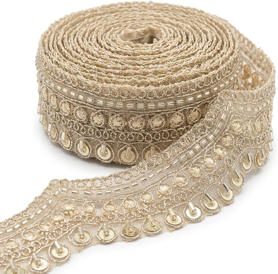 Sewing Lace Border Trim for Saree Dupatta Blouse Dress DIY Crafts 9 Yard