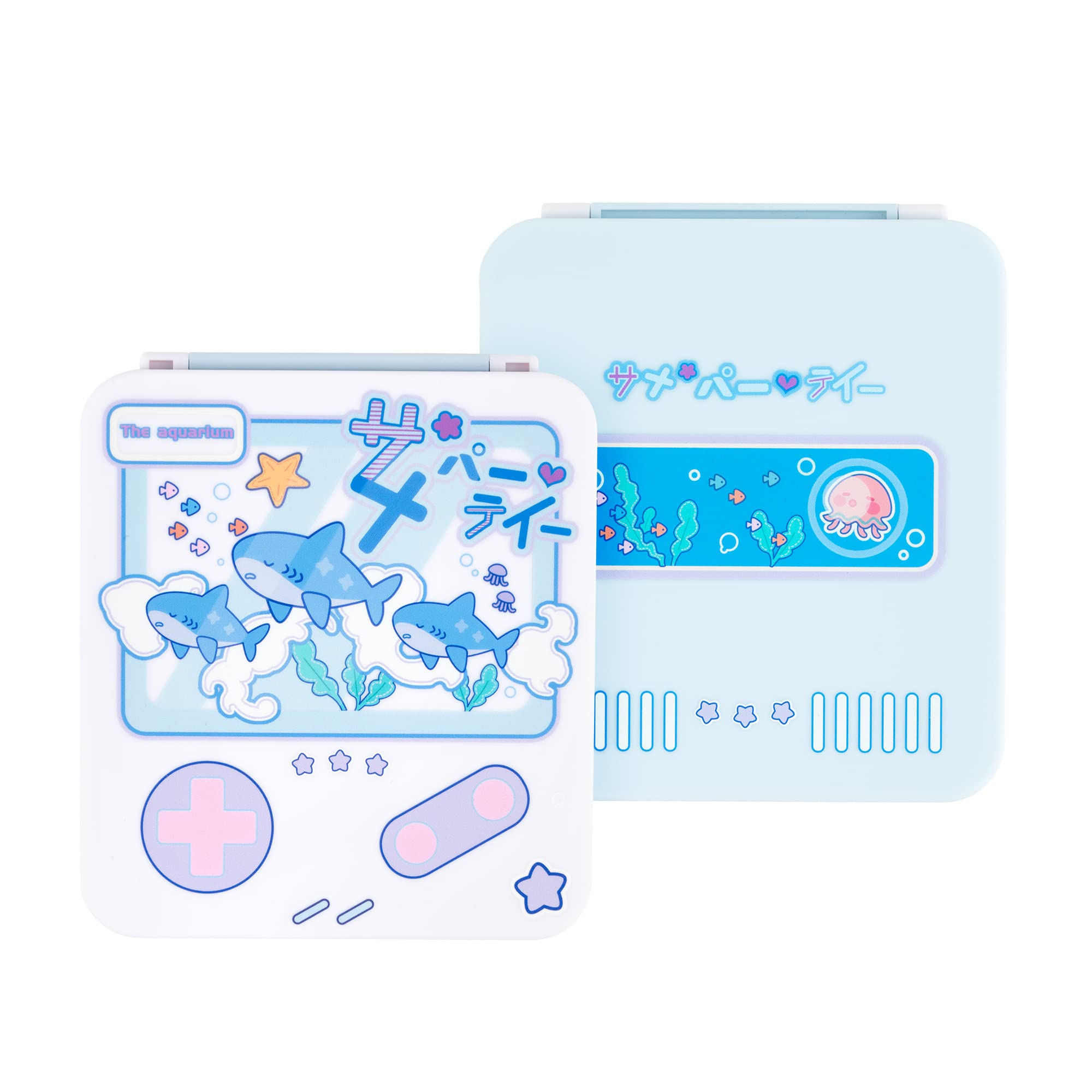 GeekSharePortable Switch Game Card Case- Switch Game Holder Case with 12 Game Card Slots- Game Card Carrying Storage Box Compatible with Switch Lite/Switch/Switch OLED (Shark Party)