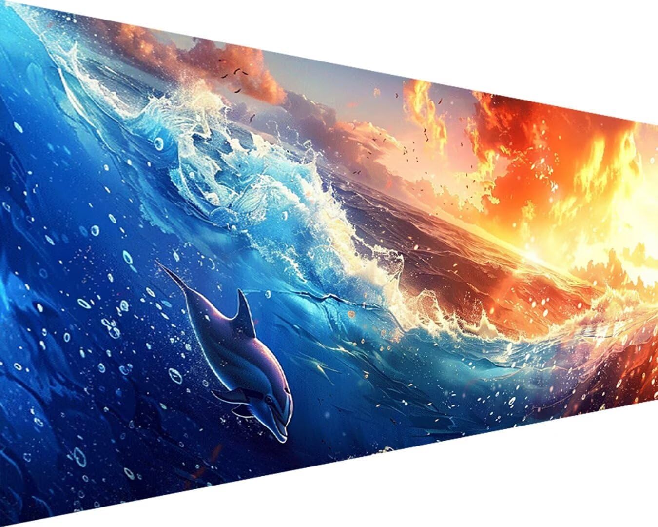 Amazon paint by numbers 海 数字塗り絵 大人用 子供 DIY イルカ 数字油画 手塗りキット 初心者用 高齢者で