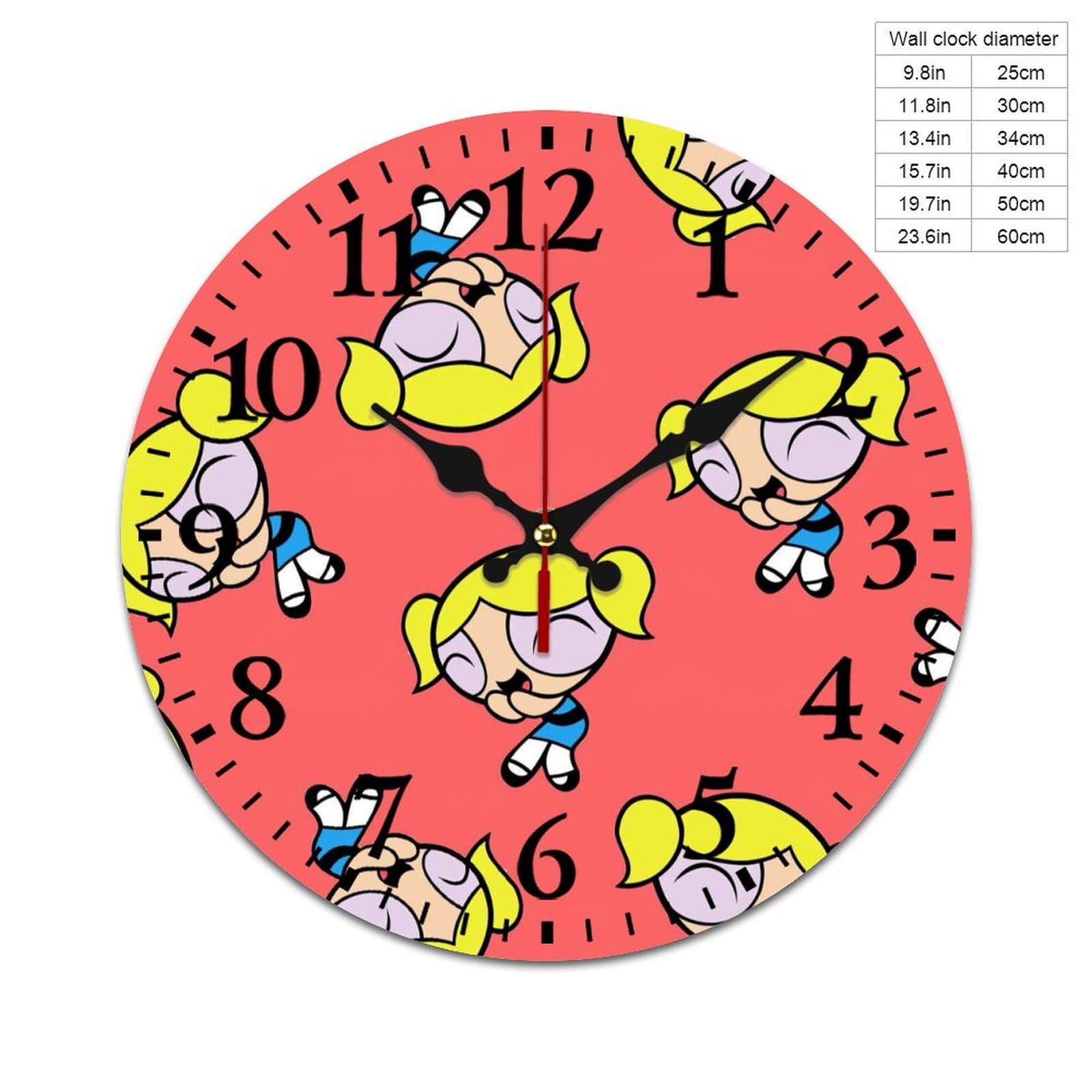 Amazon.co.jp: 壁掛け時計 パワーパフガールズ 掛け時計 かけ時計 静音