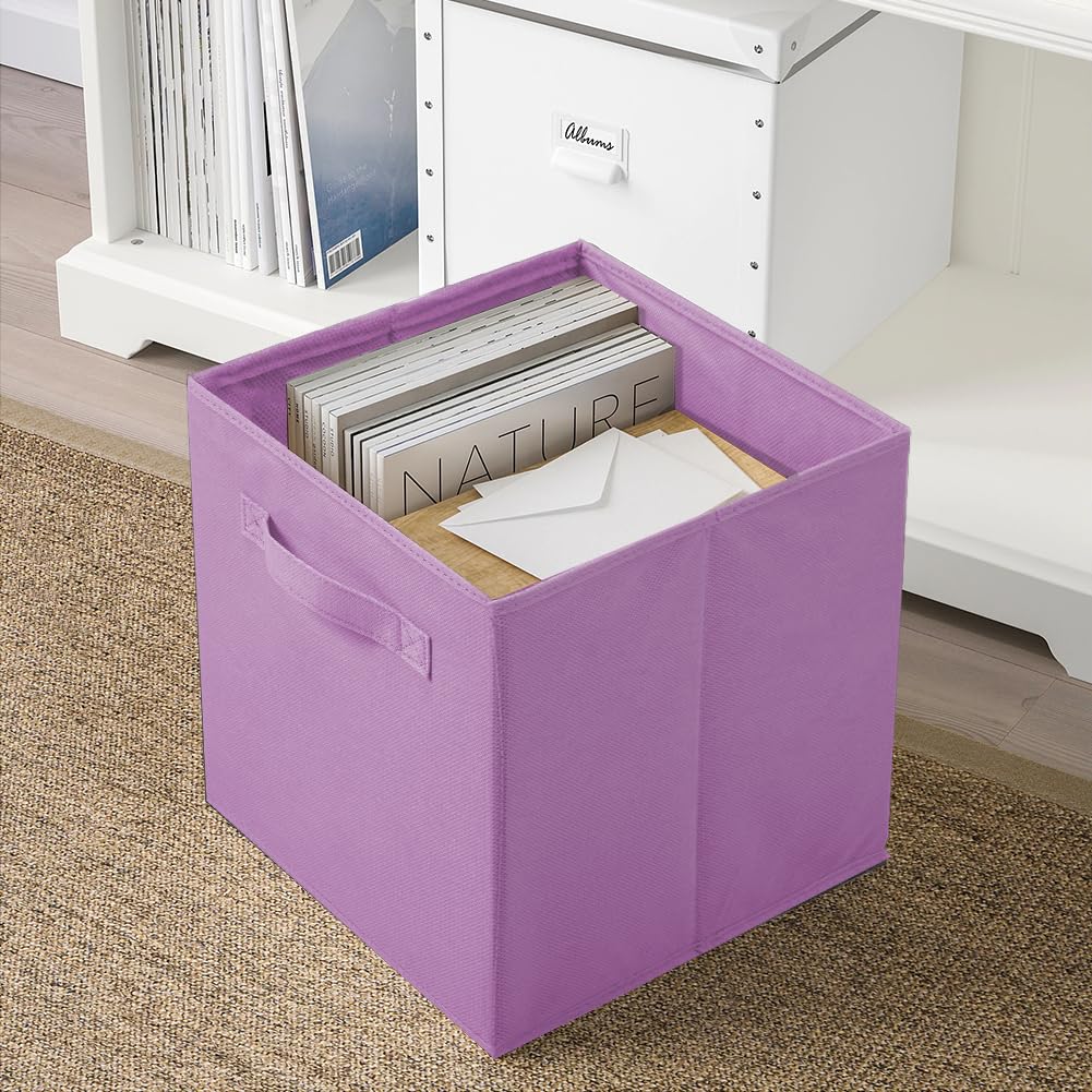PowerKing Contenitori Tessuto Pieghevoli - 2 Cube Organizer Lavanda - Foto 4