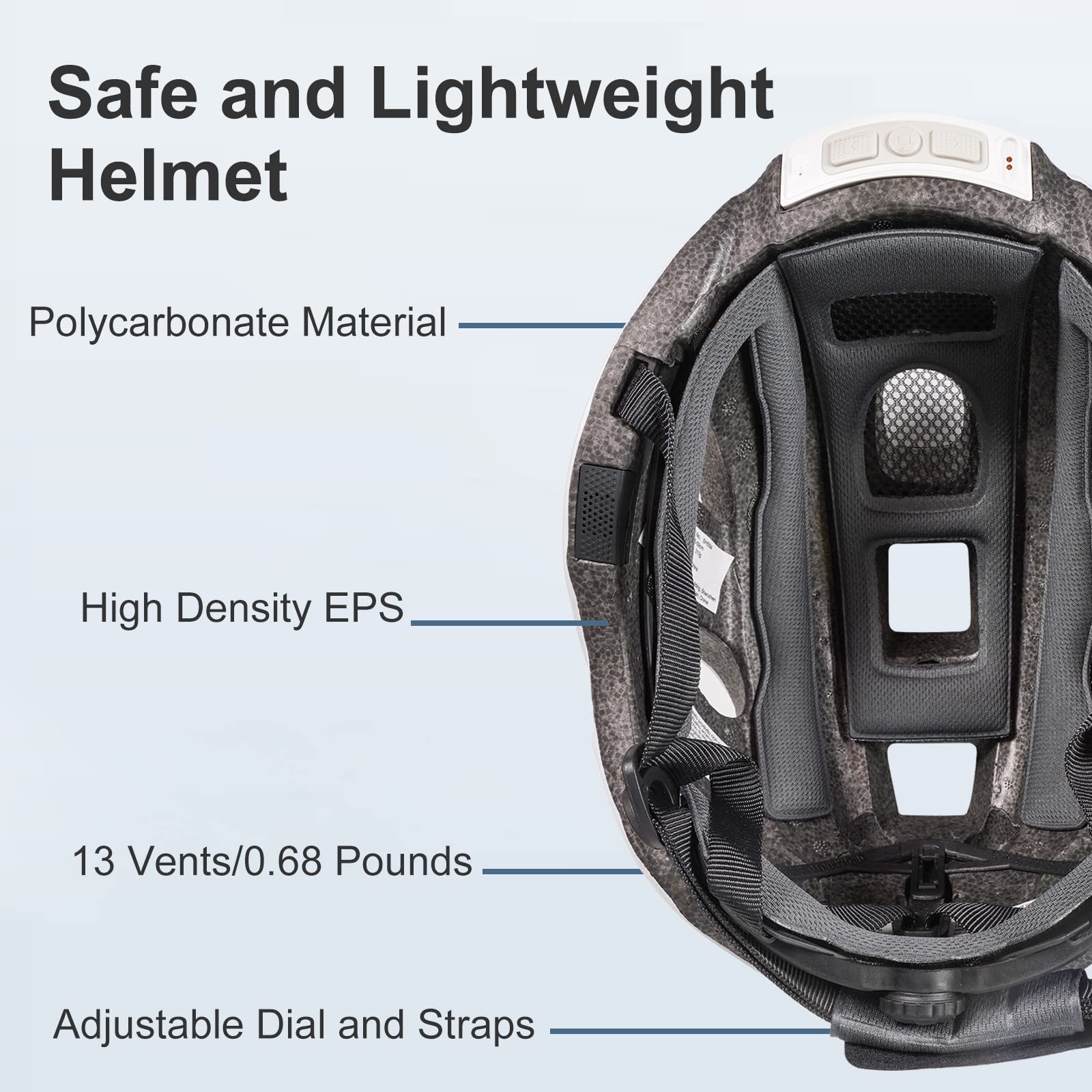 VEAREAR Lampe LED pour casque de moto, feu arrière rechargeable avec clignotants, compteur de vitesse et application programmable, motifs personnalisables, vol pour casque de vélo pour conduite de