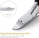 ZEELPETAL Premium Toenail Clippers Large Heavy Duty Toe nail Clippers for Thick and Ingrown Toenails Sharp Steel Easy Grip ABS Rubber Handle Pedicure Tool for Seniors, Adult, Men and women - 1pc. gallery image
