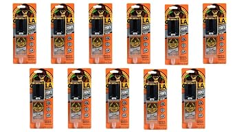 Gorilla 2 Part Epoxy, Clear Epoxy, 0.85 Ounce Syringe - 5 Minute Set, Incredibly Strong Bonding Pack of 11