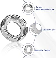 Vista 3 de Herramienta de llave de radios de bicicleta, herramienta de borde de radios 6 en 1 de acero endurecido para ajustar y reparar la tensión de la rueda