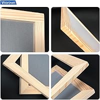 Vista 3 de Worown A5 Wooden Paper Making Screen Kit, Paper Making Frames, Mould and Deckle for Paper Making, DIY Paper Crafts